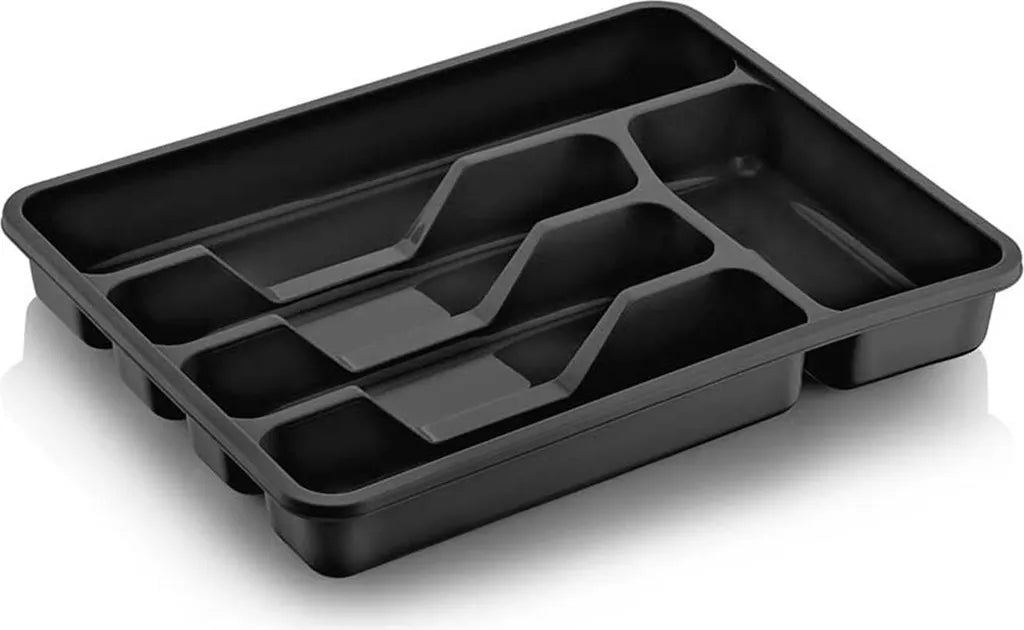 Michelino - Bestikbakke med 6 rum - Sort