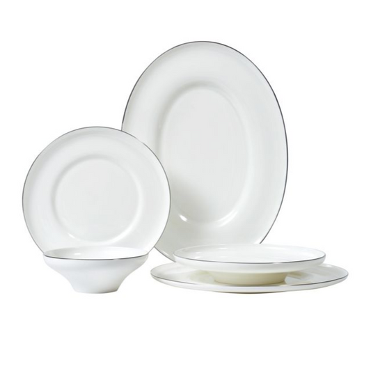 Bricard Macon Silver Porcelænssæt 25 dele - 6 personer
