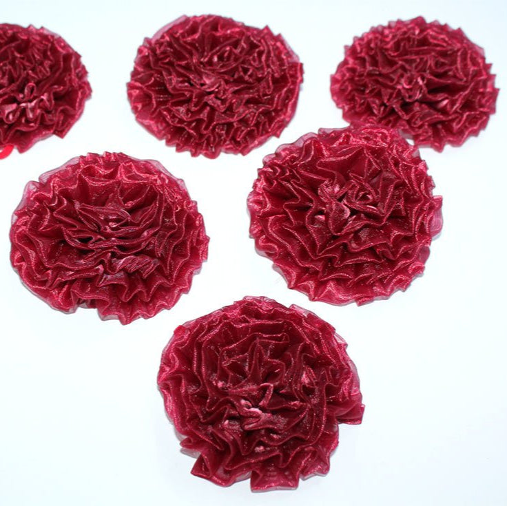 Brudepige Rose Elastikarmbånd Burgundy 12 Stk.