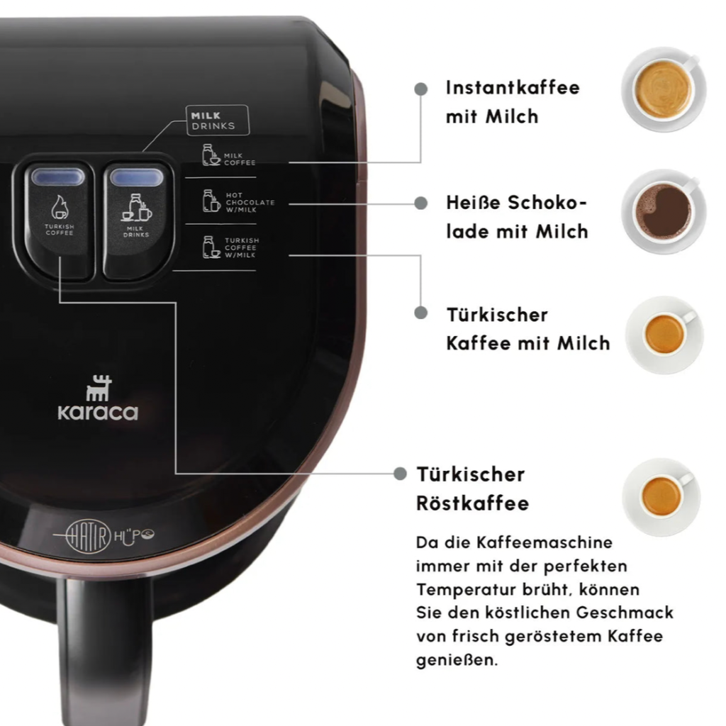 Karaca Hatir Hüps Aroma tyrkisk Kaffemaskine Perlemor Rosa