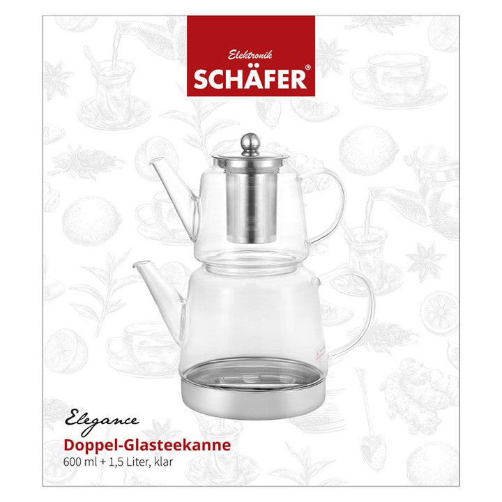 Schäfer Elegance Glastekandesæt 1,5 Liter + 600 ml