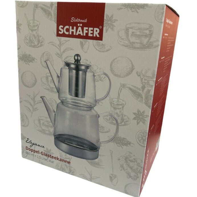 Schäfer Elegance Glastekandesæt 1,5 Liter + 600 ml