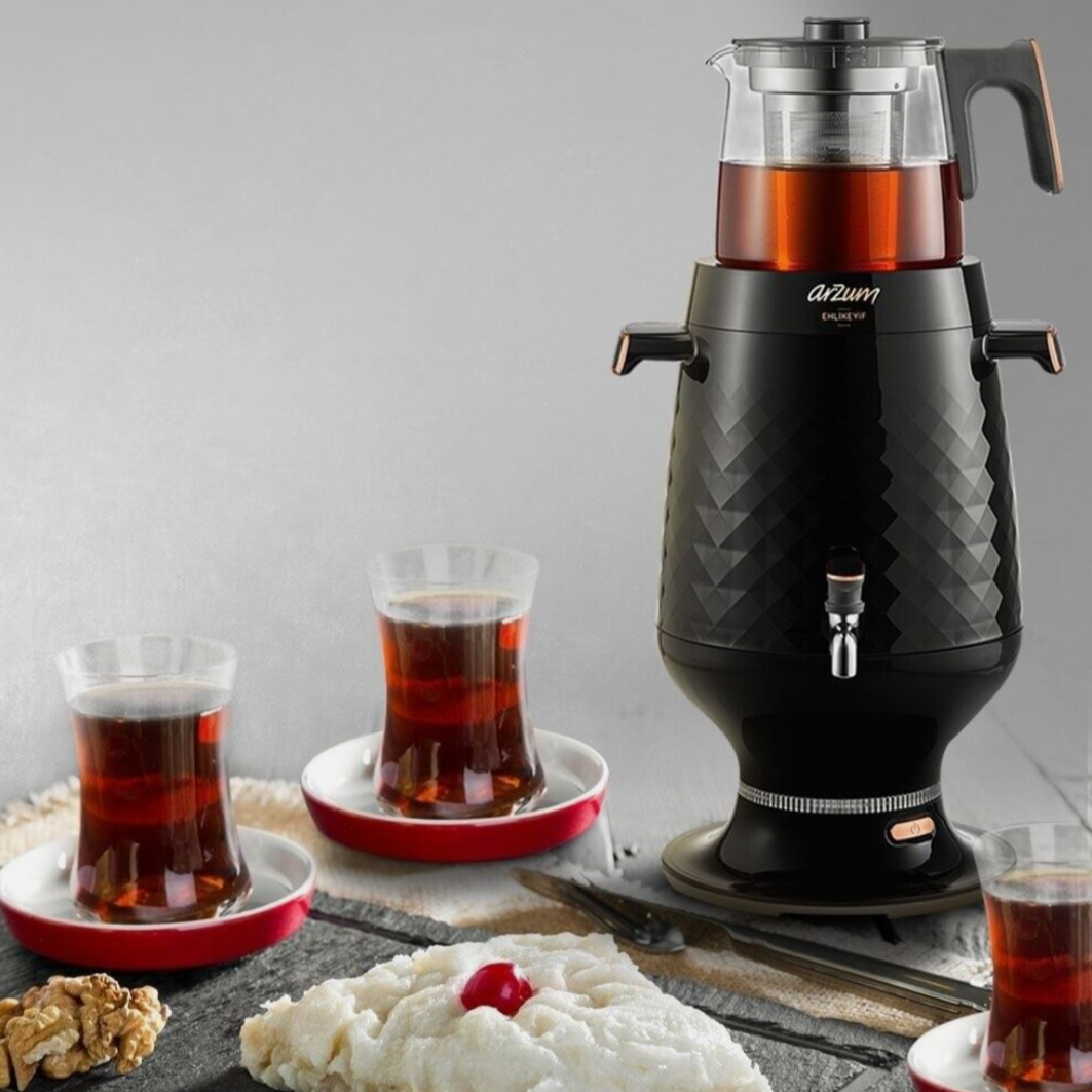 Arzum Ehlikeyif Tyrkisk Temaskine (Semaver) 4,7 liter - Sort