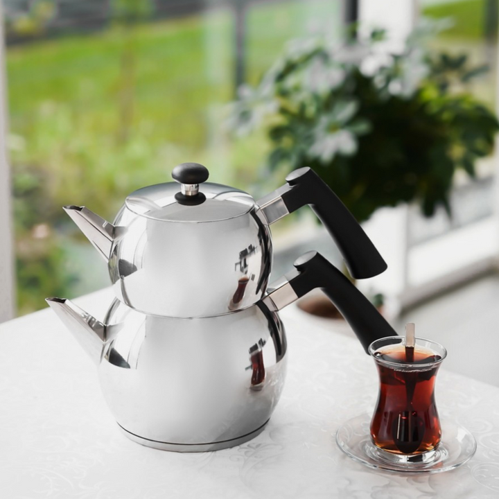 Schäfer Tekandesæt Rustfri Stål m/Bakelitgreb 4 Dele - 2 L + 1 L