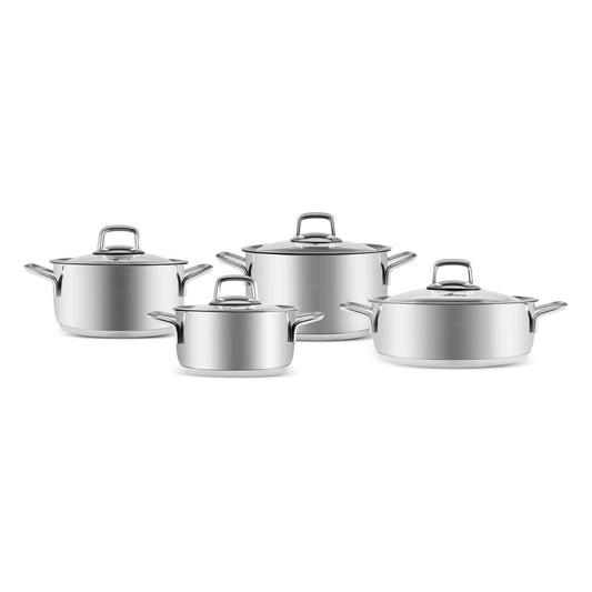 Karaca Powersteel Pekin 316+ Induktion 8-delt Rustfrit Stål Grydesæt