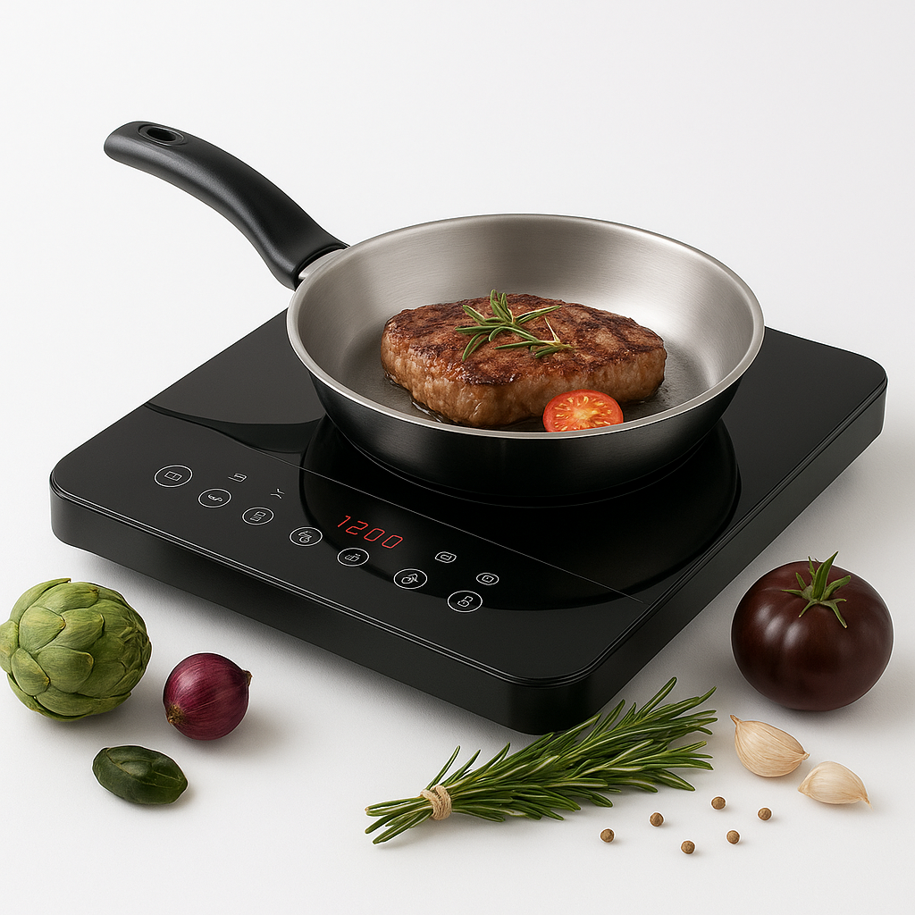 LENTZ Enkelt Induktionskogeplade 2000W Sort