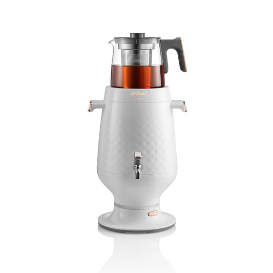 Arzum Ehlikeyif Tyrkisk Temaskine (Semaver) 4,7 liter - Hvid