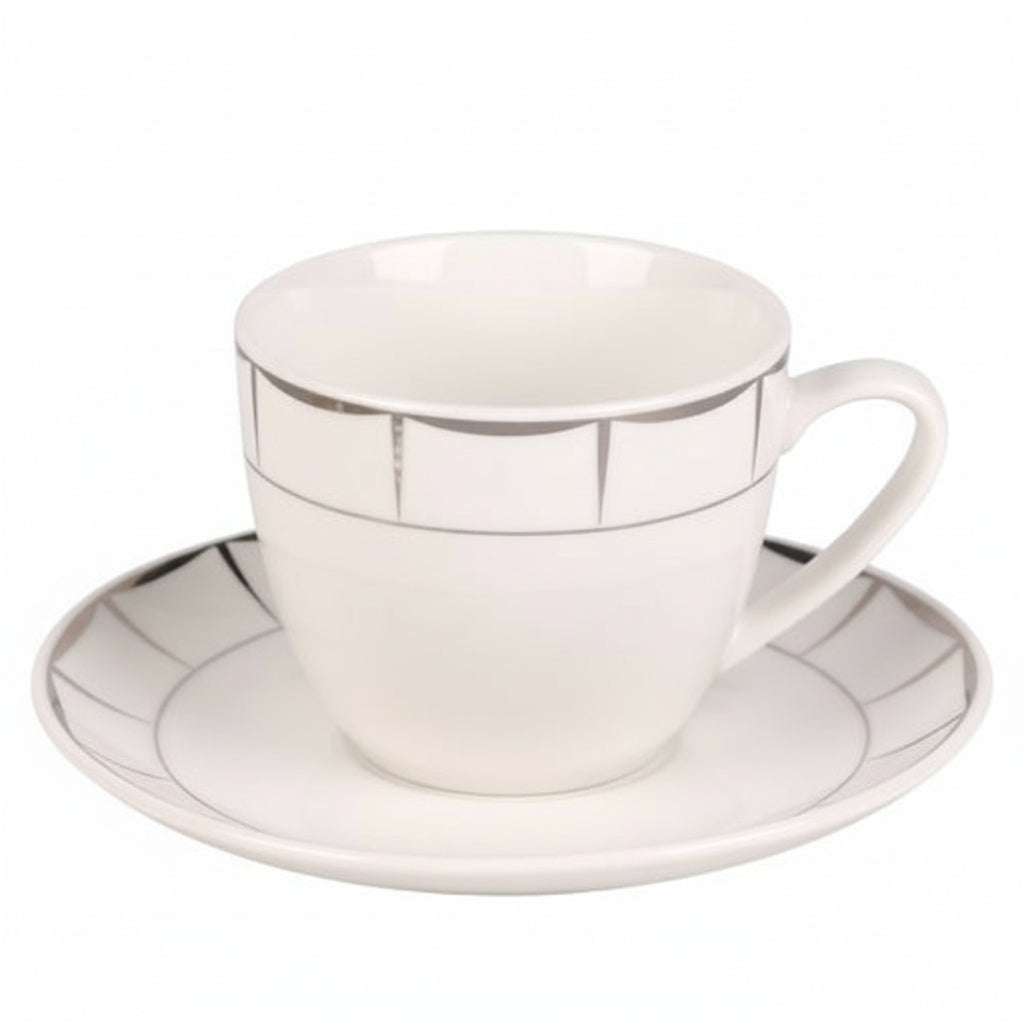 Weissberg Home Kaffekoppesæt 12 dele | Hvid/Sølv