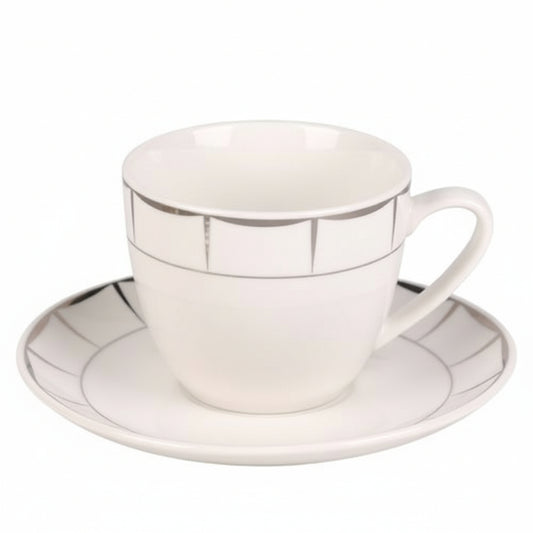 Weissberg Home Kaffekoppesæt 12 dele | Hvid/Sølv