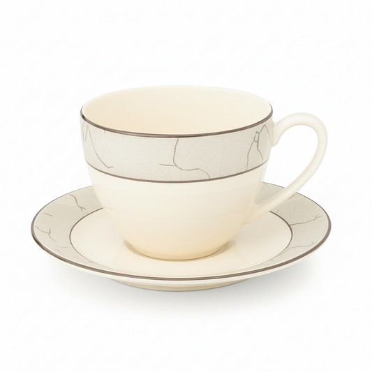 Weissberg Home Kaffekoppesæt 12 dele | Hvid/Sølv/Grå