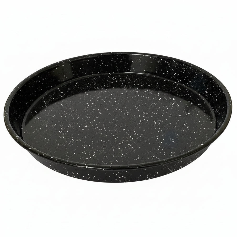 Menzir Emalje Ildfast Bradepande Rund 34 cm - Sort