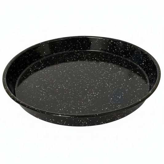 Menzir Emalje Ildfast Bradepande Rund 34 cm - Sort