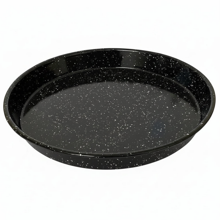 Menzir Emalje Ildfast Bradepande Rund 34 cm - Sort