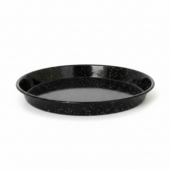 Menzir Emalje Ildfast Bradepande Rund 34 cm - Sort