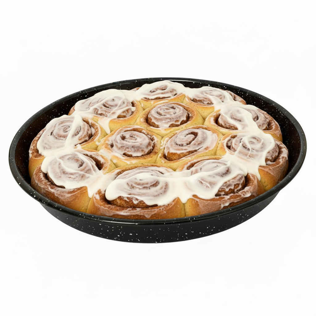 Menzir Emalje Ildfast Bradepande Rund 34 cm - Sort