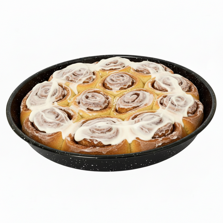 Menzir Emalje Ildfast Bradepande Rund 34 cm - Sort