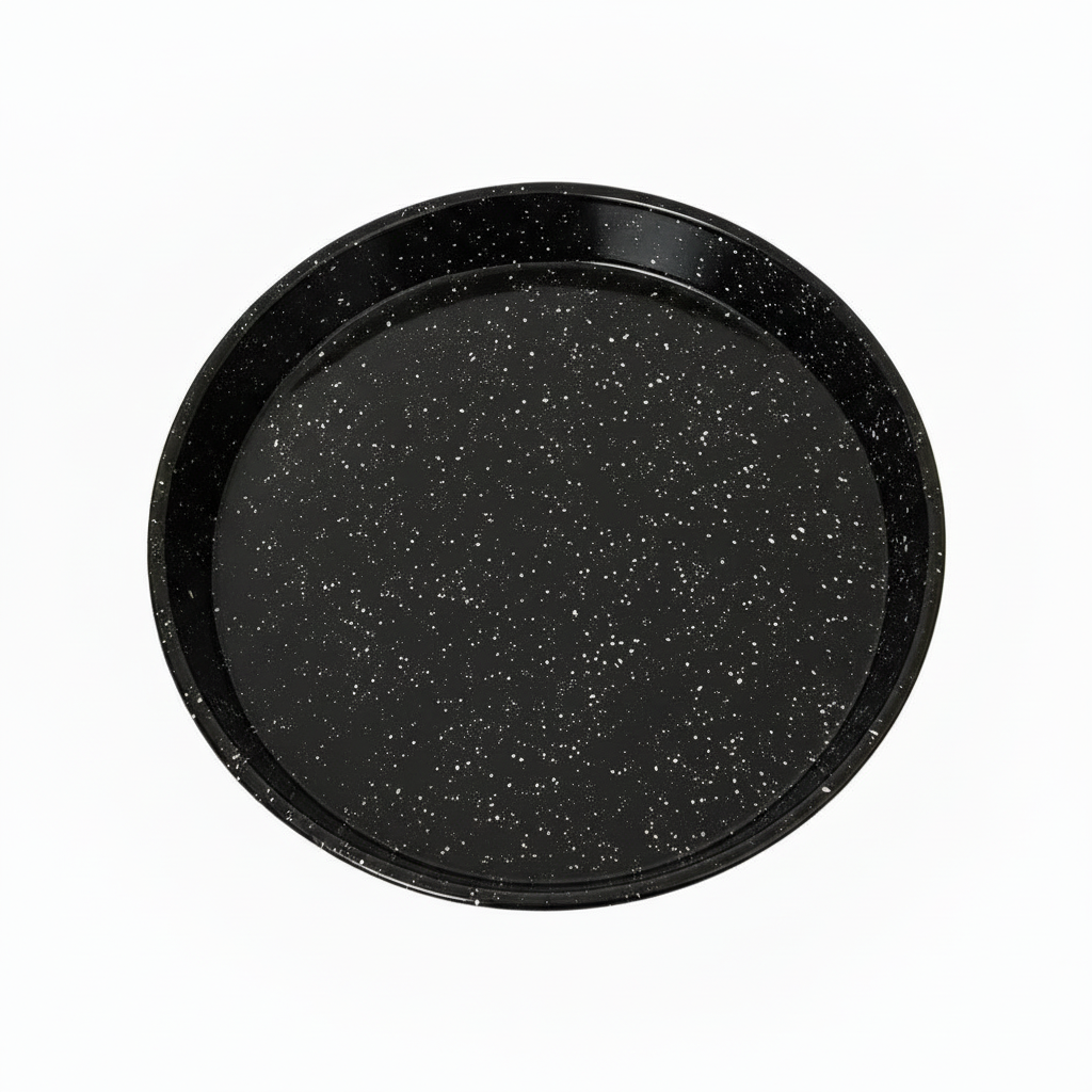 Menzir Emalje Ildfast Bradepande Rund 34 cm - Sort