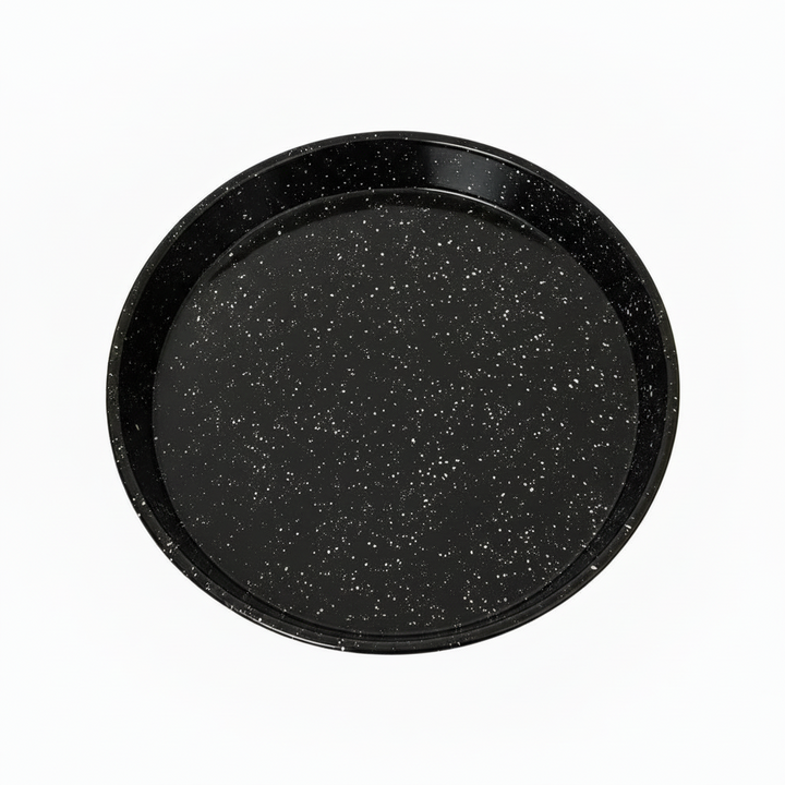 Menzir Emalje Ildfast Bradepande Rund 34 cm - Sort