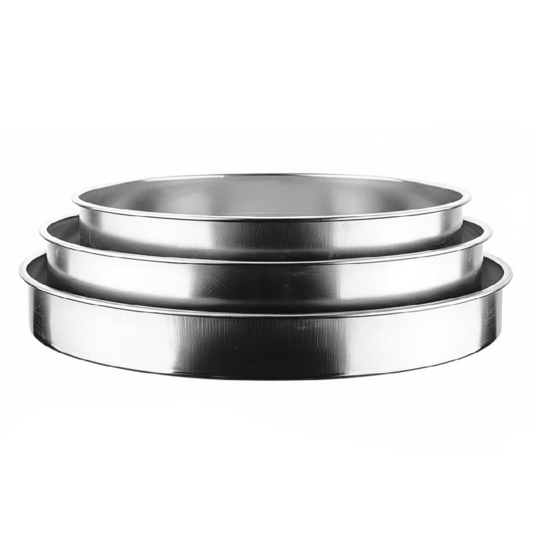 IMEX Rustfri Stål Rund Bradepandesæt 3 stk. (28/32/36 cm)