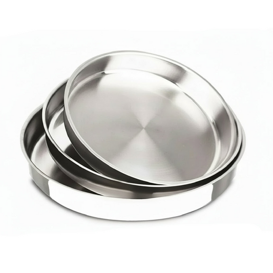 IMEX Rustfri Stål Rund Bradepandesæt 3 stk. (28/32/36 cm)