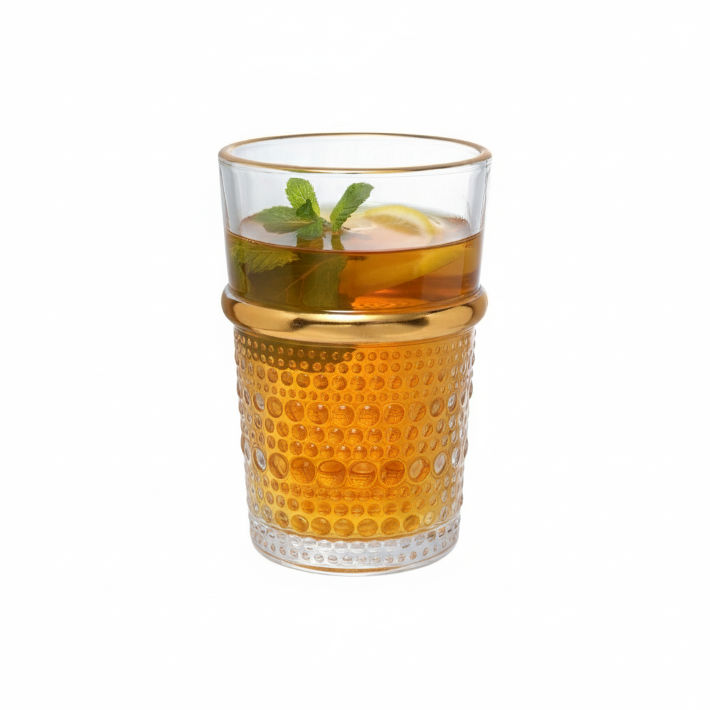 Bricard Haza Teglassæt – 12 stk. med guldkant - 200 ml