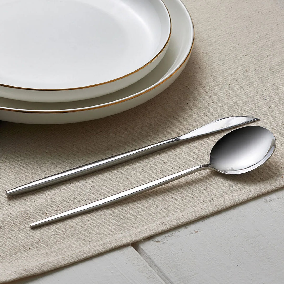 Karaca Apricot Faro 6‑personers Bestiksæt – 24 dele - Sølv