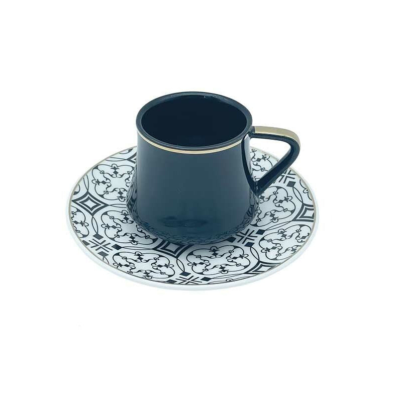 Schäfer Chalisa Kaffesæt 190 ML - SORT/HVID/ROSAGULD - 12 DELE - 6 PERSONER