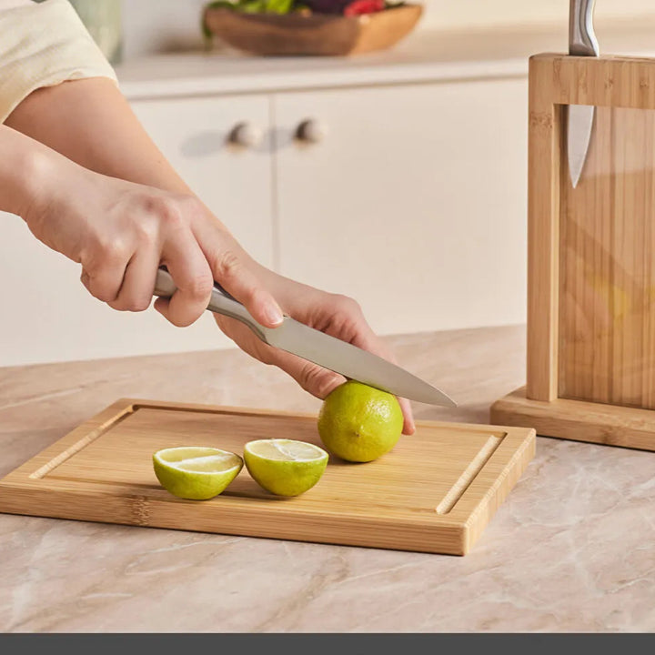 Karaca Samurai Nagoya Vigor 7-delt Knivsæt med Skærebræt – Japansk Stål