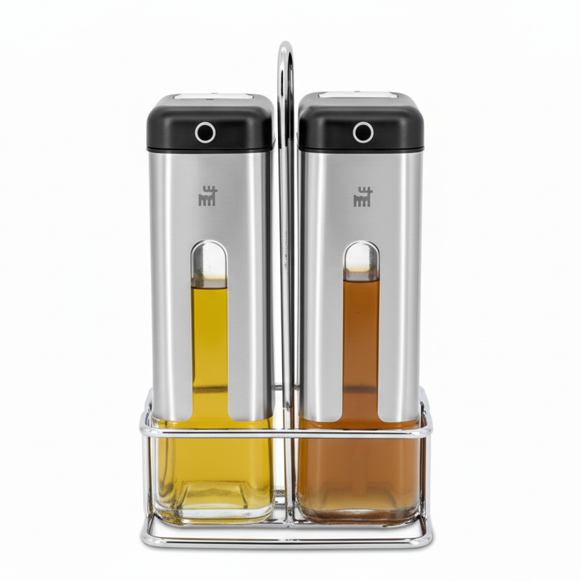 Karaca Shinex Olie- og Eddike Dispensersæt 220 ml. - Sølv