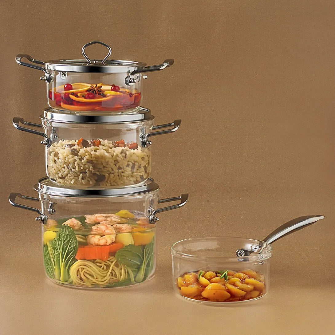 Karaca Amore Grydesæt Borosilikatglas 7 Dele