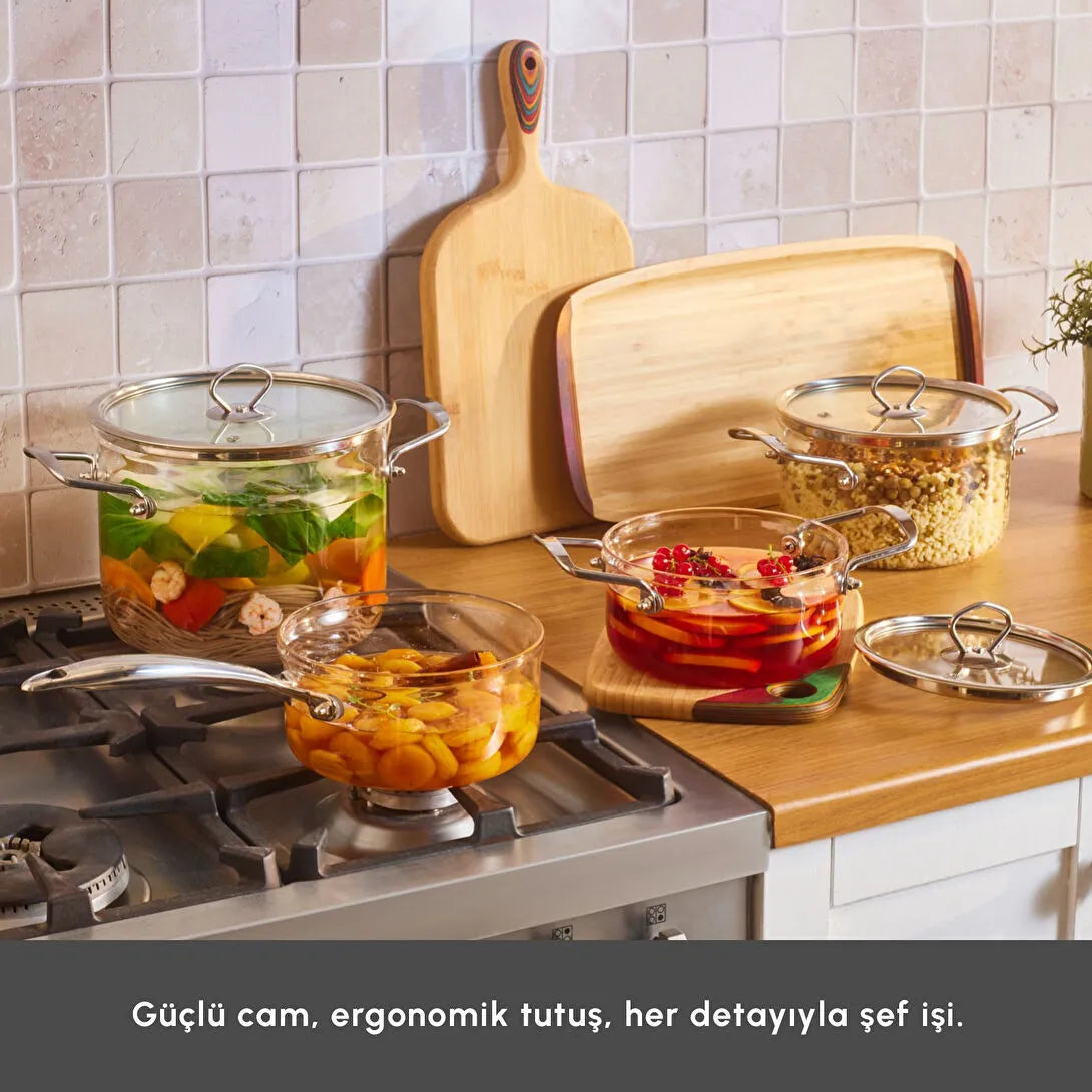 Karaca Amore Grydesæt Borosilikatglas 7 Dele