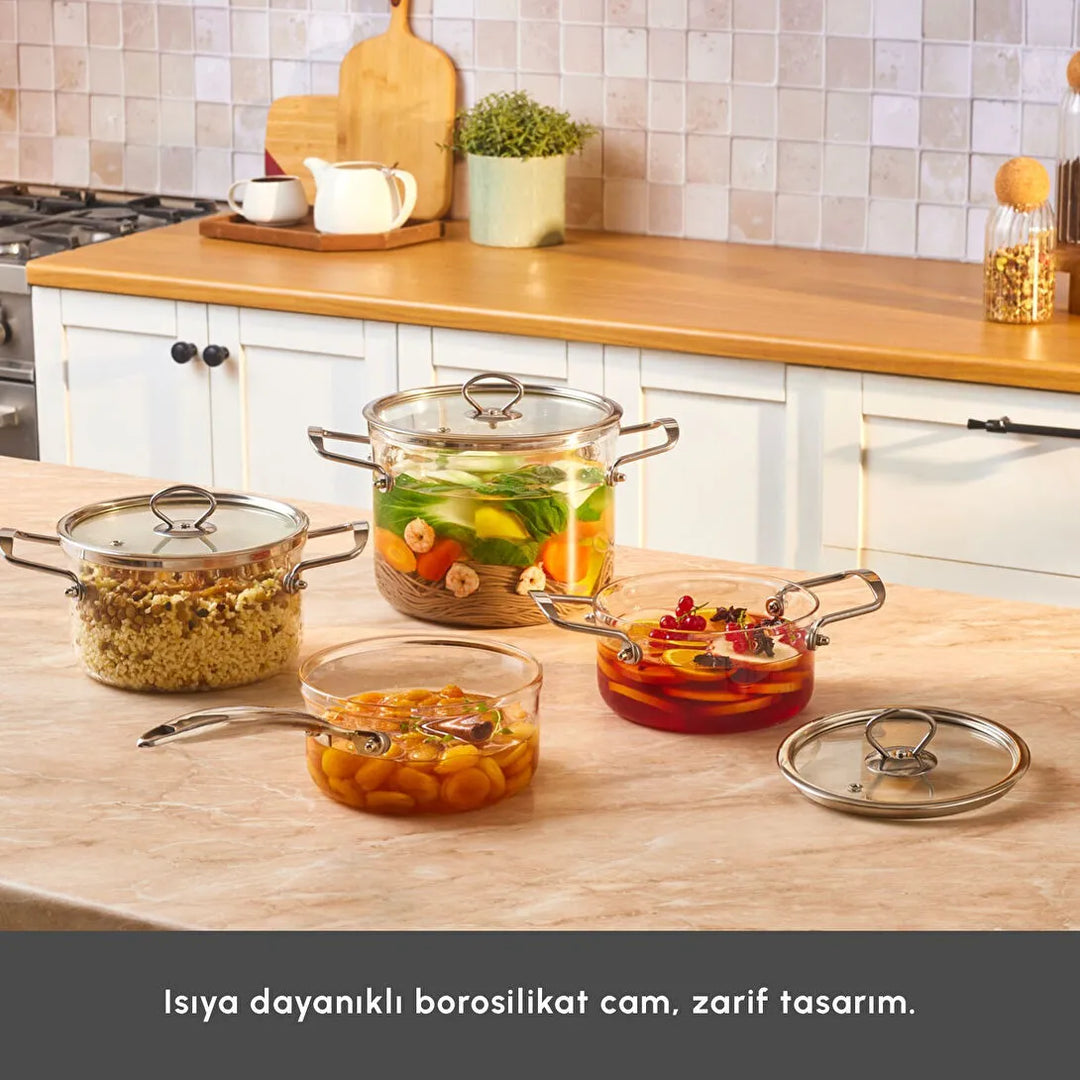 Karaca Amore Grydesæt Borosilikatglas 7 Dele