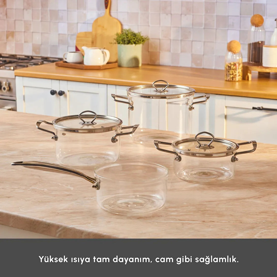 Karaca Amore Grydesæt Borosilikatglas 7 Dele