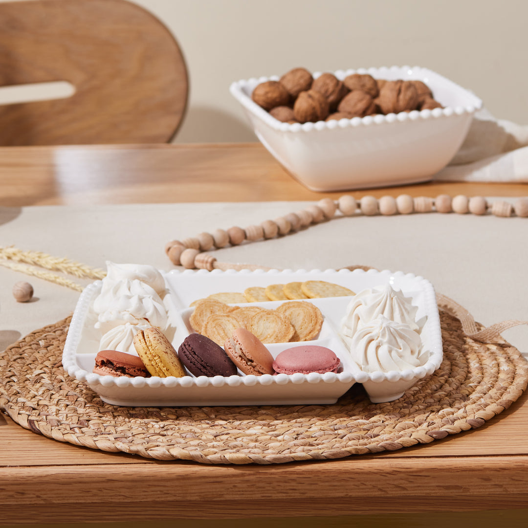 Karaca Carmen Perla Firkantet Serveringstallerken | 5 rum – 27 cm