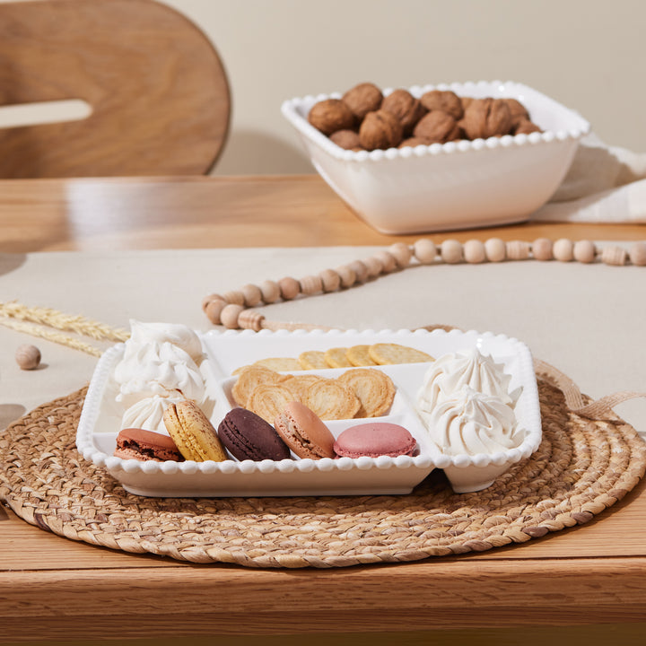 Karaca Carmen Perla Firkantet Serveringstallerken | 5 rum – 27 cm