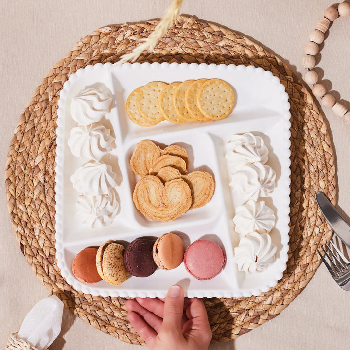 Karaca Carmen Perla Firkantet Serveringstallerken | 5 rum – 27 cm