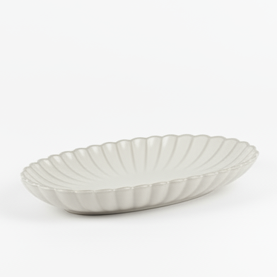 Almina Bloomy Morgenmadssæt til 6 personer - 31 dele - Bølget - Creme/Beige