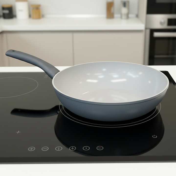 Michelino New Nora Wokpande 28 cm – Grå - Keramisk og PFAS-fri