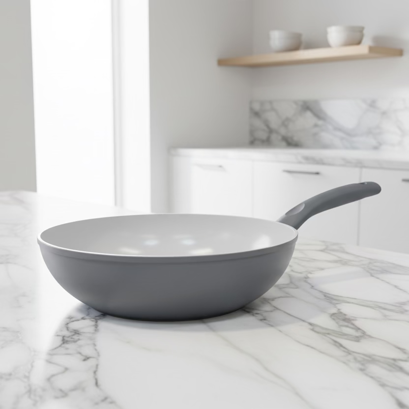 Michelino New Nora Wokpande 28 cm – Grå - Keramisk og PFAS-fri