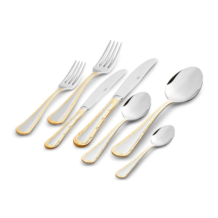 Karaca Atay Guld – 42 Dele Luksus Bestiksæt Til 6 personer kæmpe kup