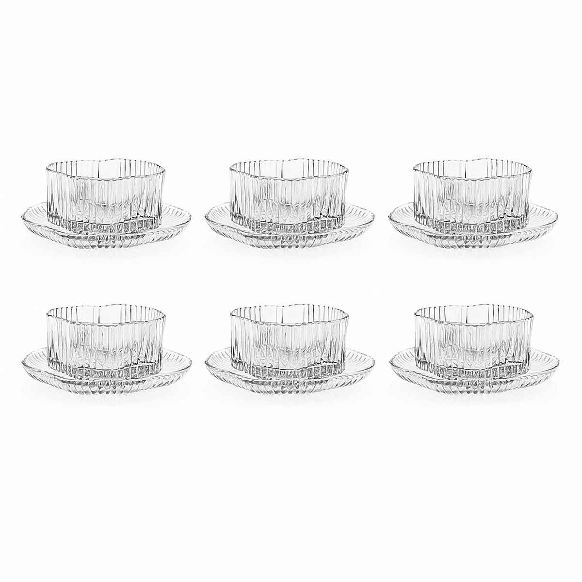 Almina Terra Buccia Dessertskål m/Underkop - 12 Dele - 300 ml - Riflet Design