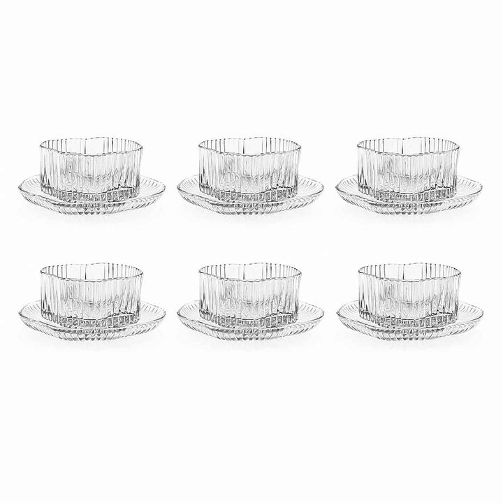 Almina Terra Buccia Dessertskål m/Underkop - 12 Dele - 300 ml - Riflet Design