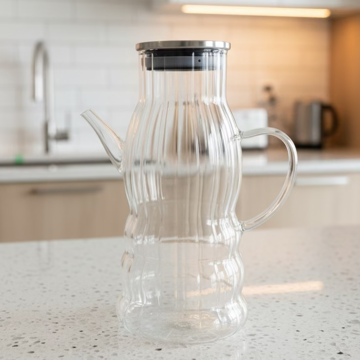 Almina Glas Olie- eller Eddikekande m/Aluminiumlåg 600 ml