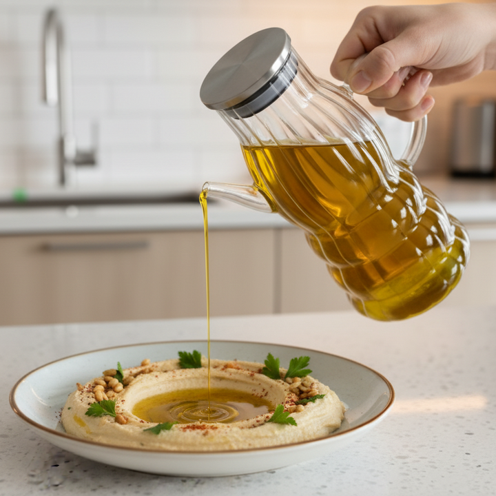 Almina Glas Olie- eller Eddikekande m/Aluminiumlåg 600 ml