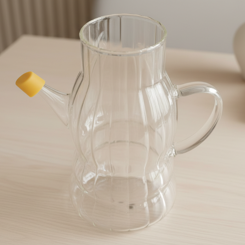 Almina Glas Olie- eller Eddikekande m/Aluminiumlåg 600 ml