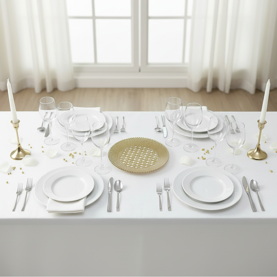 Karaca Home Lindy Dekorativt Glasfad/Dækkeserviet – Guld - 33 cm