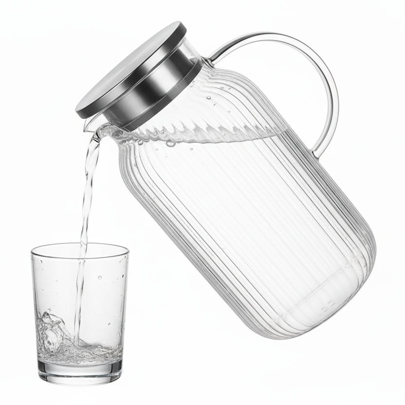 Almina Freya Drypfri Glaskaraffel m/Låg 1800 ml