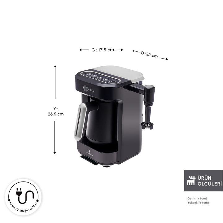 Karaca Hatir Barista Latte & Tyrkisk Kaffemaskine - Pearl White