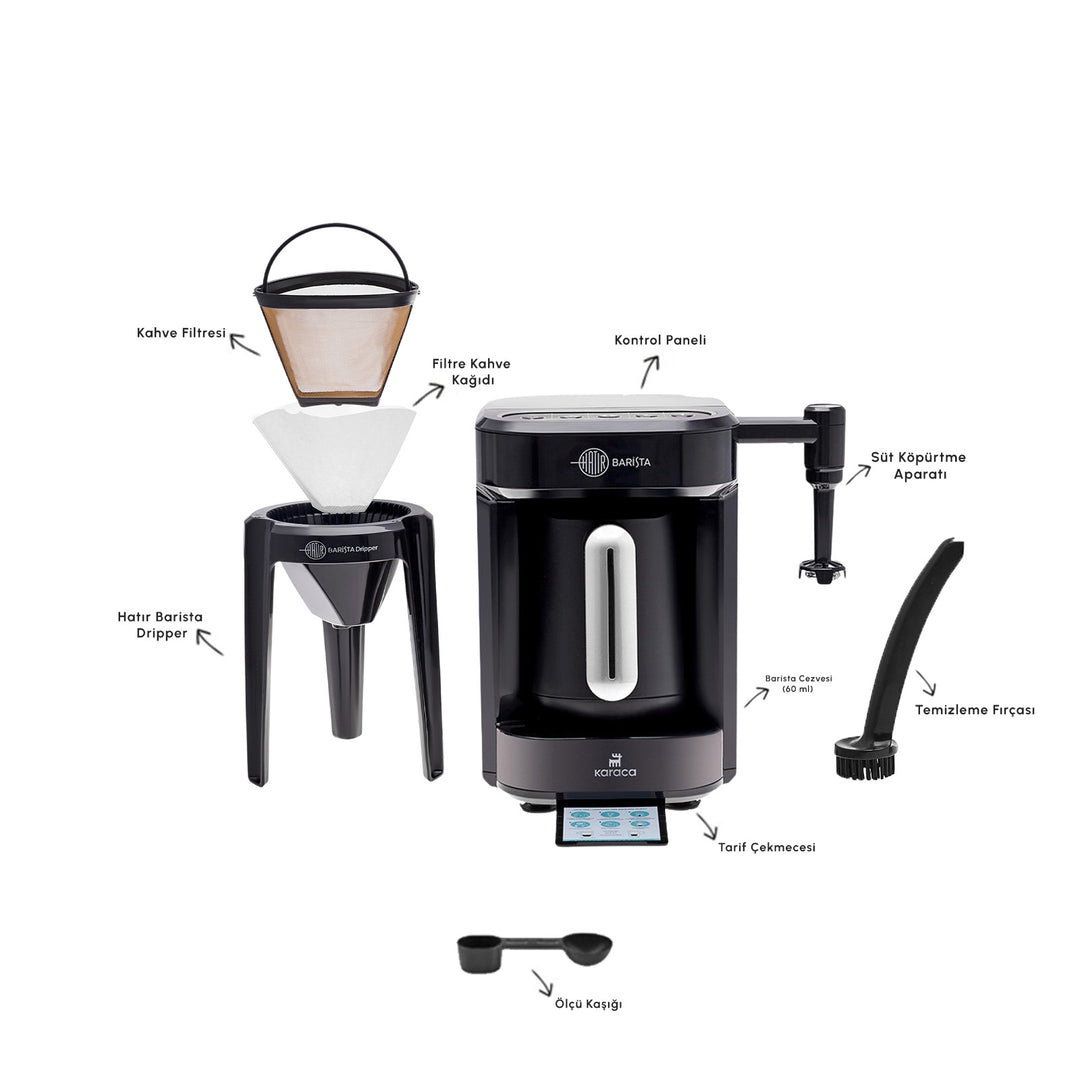 Karaca Hatir Barista Latte & Tyrkisk Kaffemaskine - Pearl White