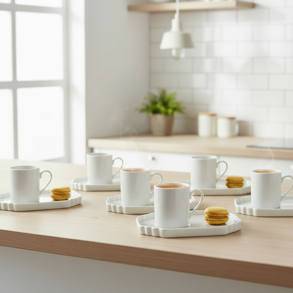 Schäfer Espressosæt 12 Dele – 100 ml - Geometrisk Design